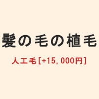 人工毛  + 15,000円 